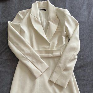 Elegant white blazer dress ZARA size M